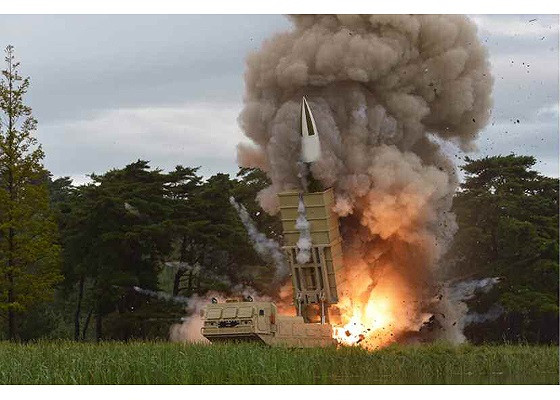 Vụ thử tên lửa Triều Tiên hôm 16/8. Ảnh: KCNA