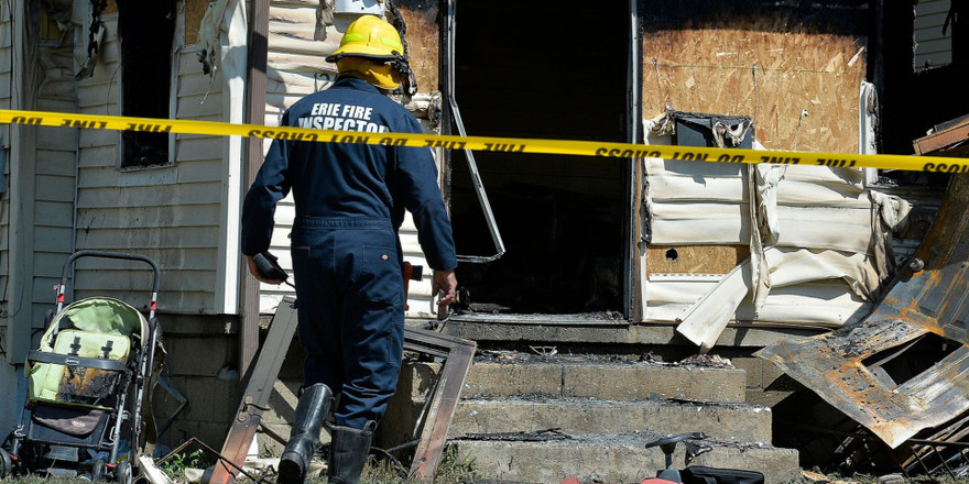 Hiện trường vụ cháy. Ảnh: AP