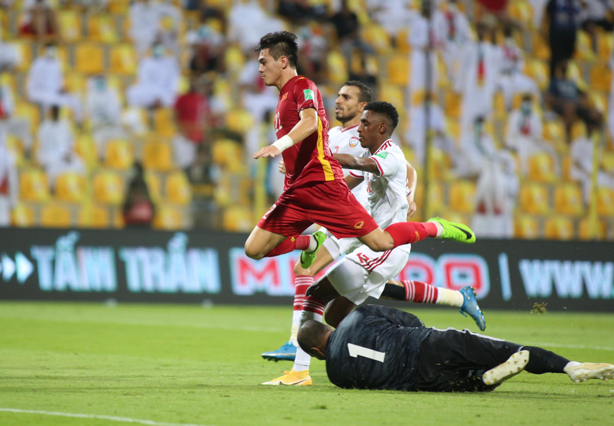 Tiến Linh có 5 bàn thắng tại vòng loại World Cup 2022. Ảnh: Hữu Phạm (từ UAE)