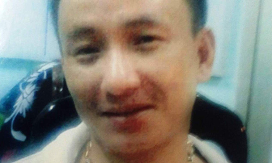 Tuấn tại cơ quan công an. Ảnh: Đ.M