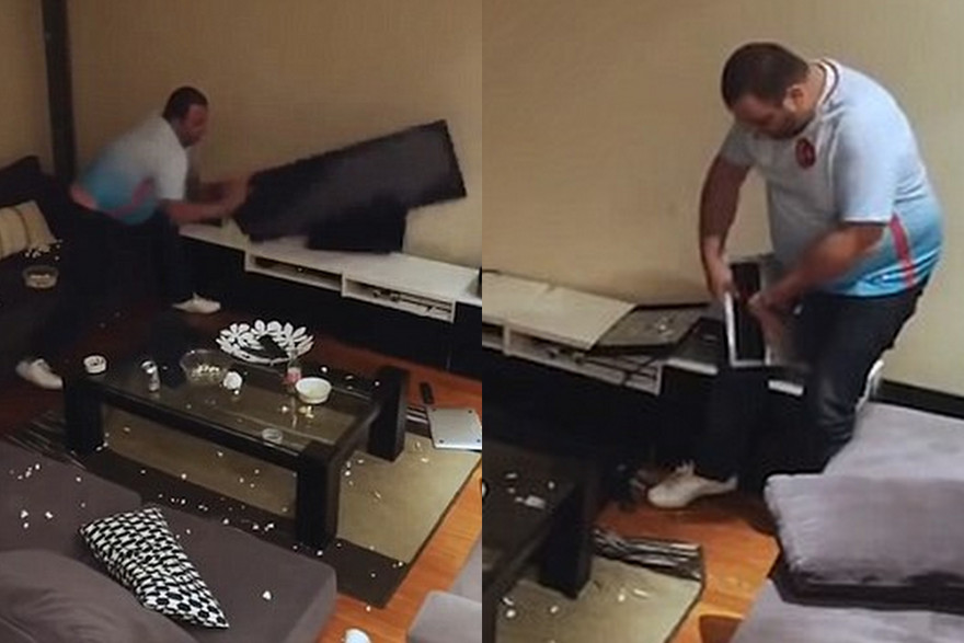 Đập TV, bẻ đôi Macbook vì bị vợ trêu lúc xem EURO