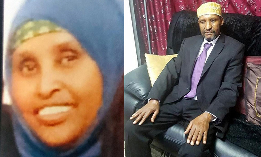 Ông Egal (phải) và bà Ismail (trái). 