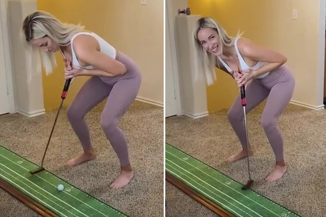 Nữ golf thủ dùng ngực đánh golf gây ‘bão mạng’