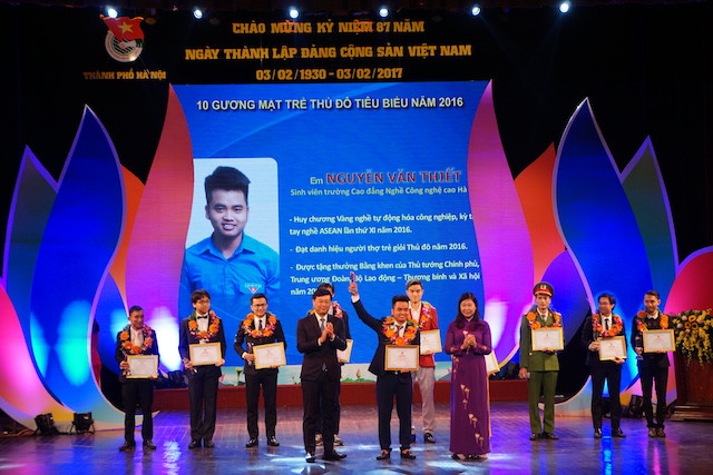 10 gương mặt trẻ Thủ đô tiêu biểu năm 2016 được vinh danh
