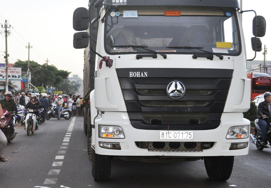 Xe container liên quan tới vụ tai nạn