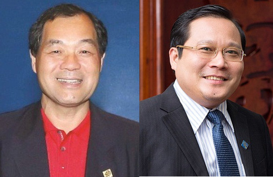 Bị can Trầm Bê (trái) và bị can Phan Huy Khang