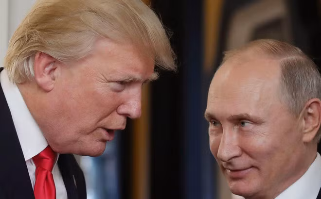 Tổng thống Mỹ Donald Trump và Tổng thống Nga Vladimir Putin. Ảnh: LA Times.
