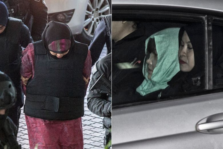 Nghi phạm Siti Aisyah (trái) và Đoàn Thị Hương (phải). Ảnh: EPA - EPE