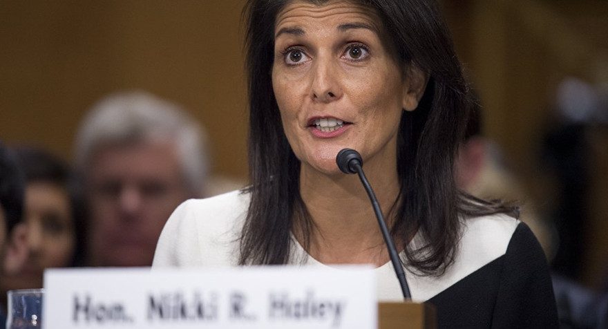 Đại sứ Mỹ tại Liên Hợp Quốc Nikki Haley. Ảnh: AFP