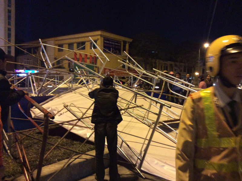 Hiện trường vụ tai nạn.