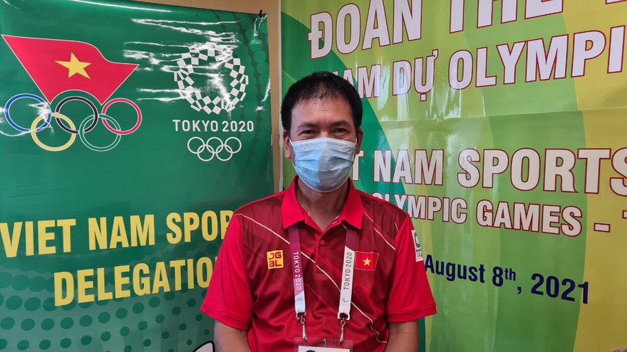 Ông Trần Đức Phấn, Trưởng Đoàn Thể thao Việt Nam tại Olympic Tokyo ảnh Thu Sâm/Đoàn TTVN