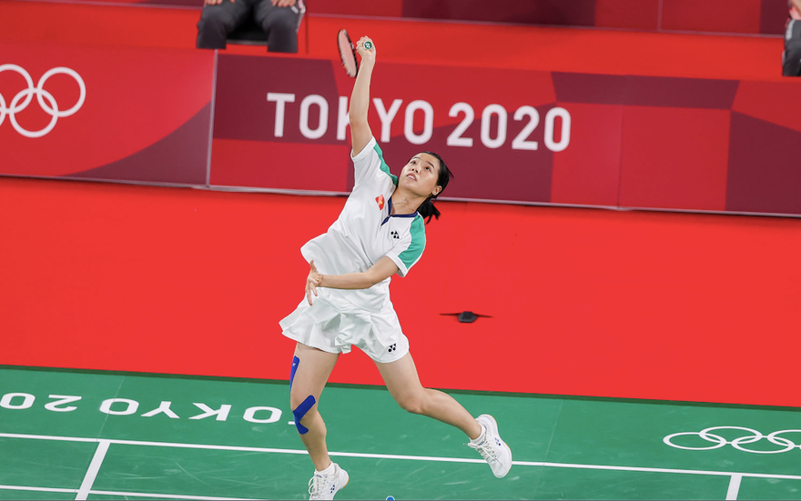 Hình ảnh của Thuỳ Linh trên trang chủ của Liên đoàn cầu lông thế giới.