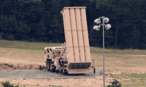 Một bệ phóng thuộc THAAD tại một sân golf cũ ở Seongju, Hàn Quốc. Ảnh: Reuters.