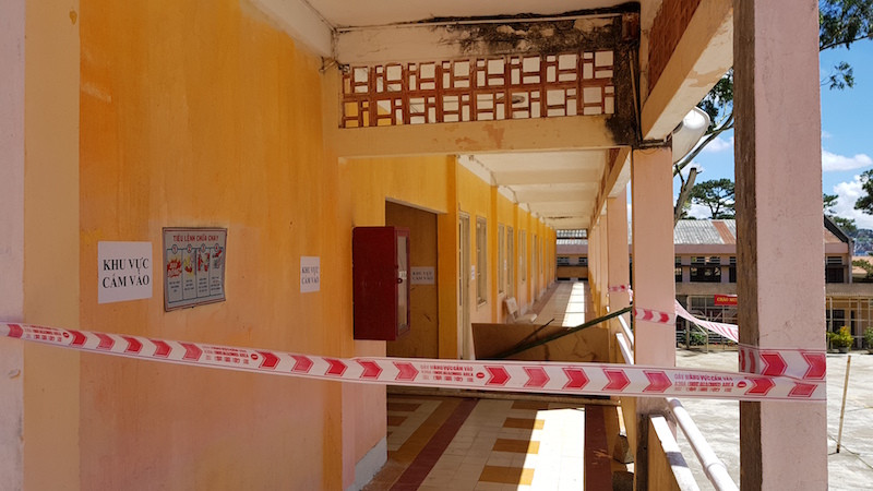 9 phòng học ở Trường Dân tộc nội trú bị niêm phong