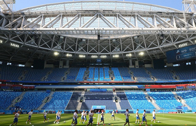 Đội tuyển Nga tập luyện chuẩn bị cho cuộc đối đầu với Ai Cập 