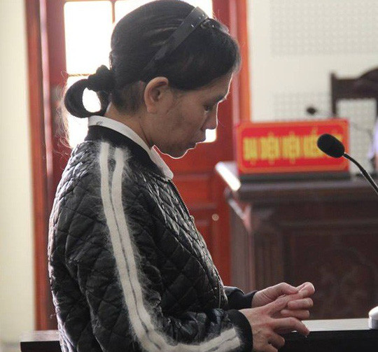 Bị cáo Thanh tại phiên tòa