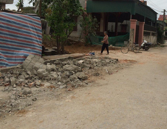 Đoạn đường nơi xảy ra sự việc khiến cháu T. tử vong.