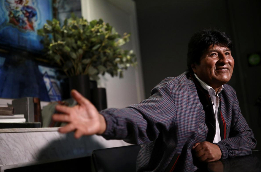 Ông Morales phát biểu từ Mexico. Ảnh: Reuters