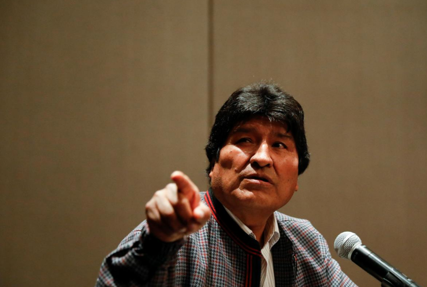 Ông Evo Morales phát biểu tại Mexico hôm 20/11. Ảnh: Reuters