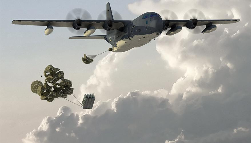 Thả bom đạn từ máy bay vận tải. Ảnh minh họa: Lockheed Martin.