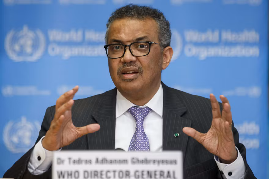 Tổng Giám đốc WHO Tedros Adhanom Ghebreyesus. Ảnh: AP