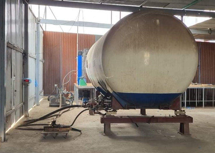 Khu vực chiết gas trái phép. Ảnh: .Đ.H