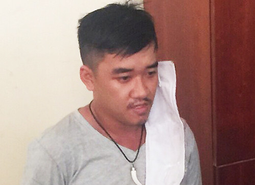 Hoàng tại cơ quan điều tra. Ảnh: Công an cung cấp.