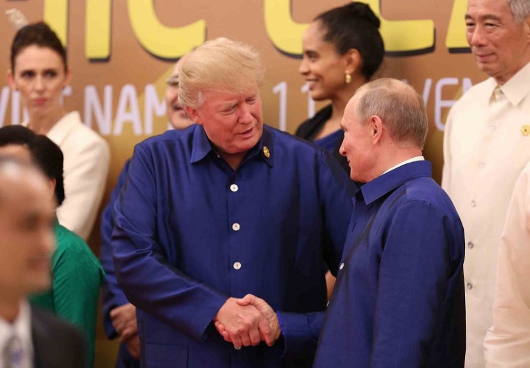 Tổng thống Mỹ Donald Trump và Tổng thống Nga Vladimir Putin. 