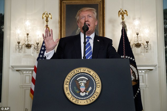 Tổng thống Mỹ Donald Trump phát biểu hôm qua, 14/11. Ảnh: AP