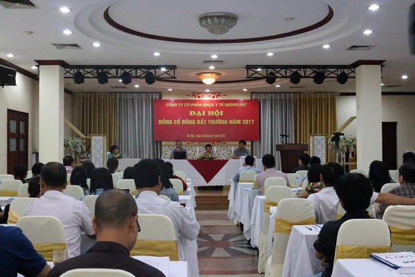 Đại hội đồng cổ đông bất thường năm 2017 của Công ty Cổ phần Nhựa Y tế Mediplast .