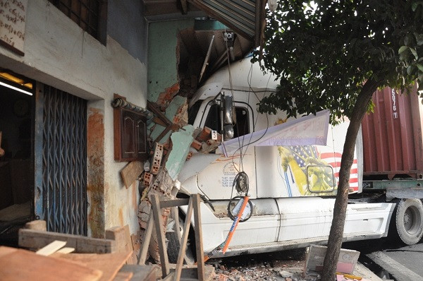 Hiện trường vụ tai nạn.