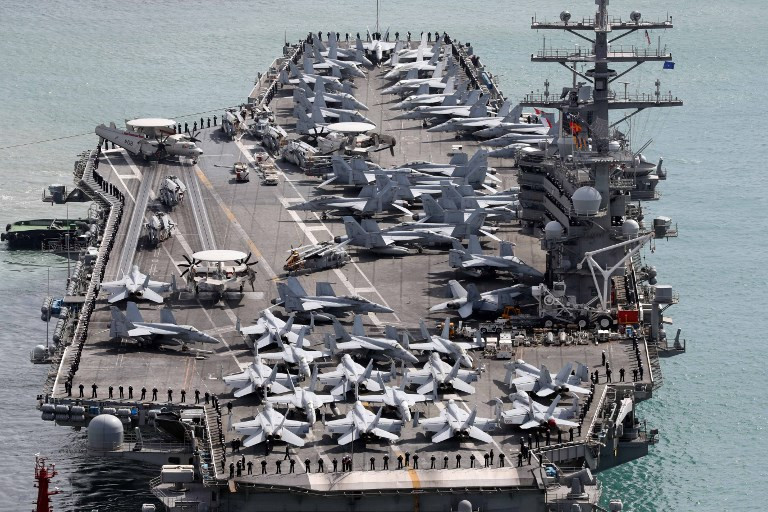 Tàu sân bay Mỹ cập cảng Hàn Quốc hậu tập trận quy mô lớn