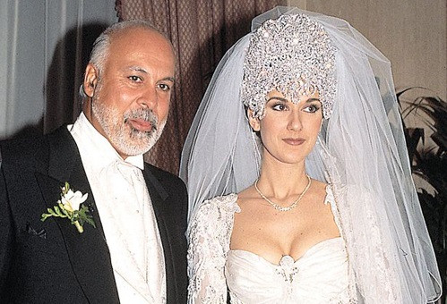 Rene và Celine trong đám cưới năm 1994.