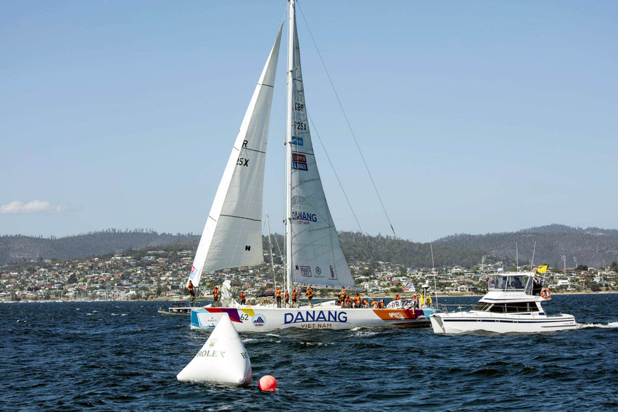 Thuyền buồm mang tên Đà Nẵng – Việt Nam trong chặng đua Sydney – Hobard (Úc, ngày 30/12/2015) - ảnh: BTC 