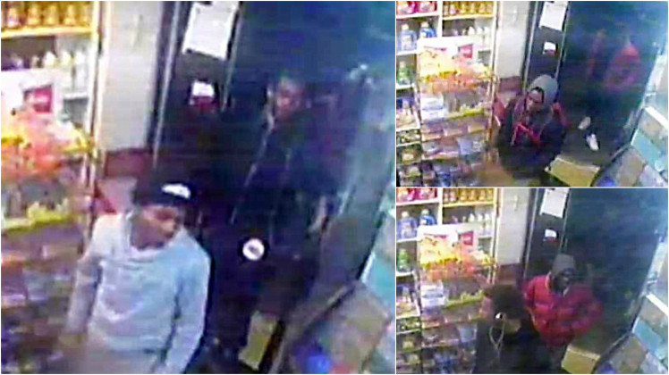 Hình ảnh các nghi phạm được camera trong cửa hàng rượu ghi lại.