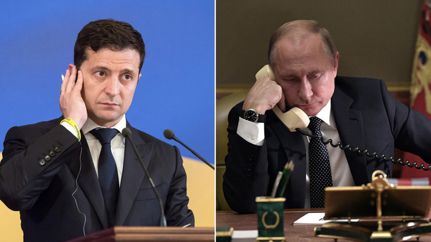 Tổng thống Ukraine Volodymyr Zelensky và Tổng thống Nga Vladimir Putin. Ảnh: RT