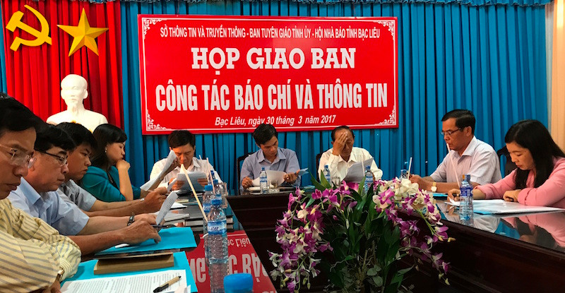 Họp báo báo chí ngày 30/3 tại Sở thông tin- truyền thông Bạc Liêu