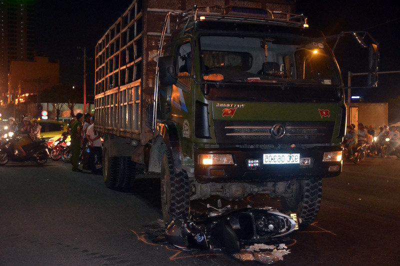 Hiện trường xảy ra vụ tai nạn làm hai người thương vong.