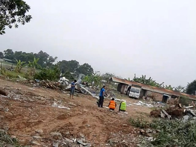 Hiện trường vụ cưỡng chế. Ảnh: N.H