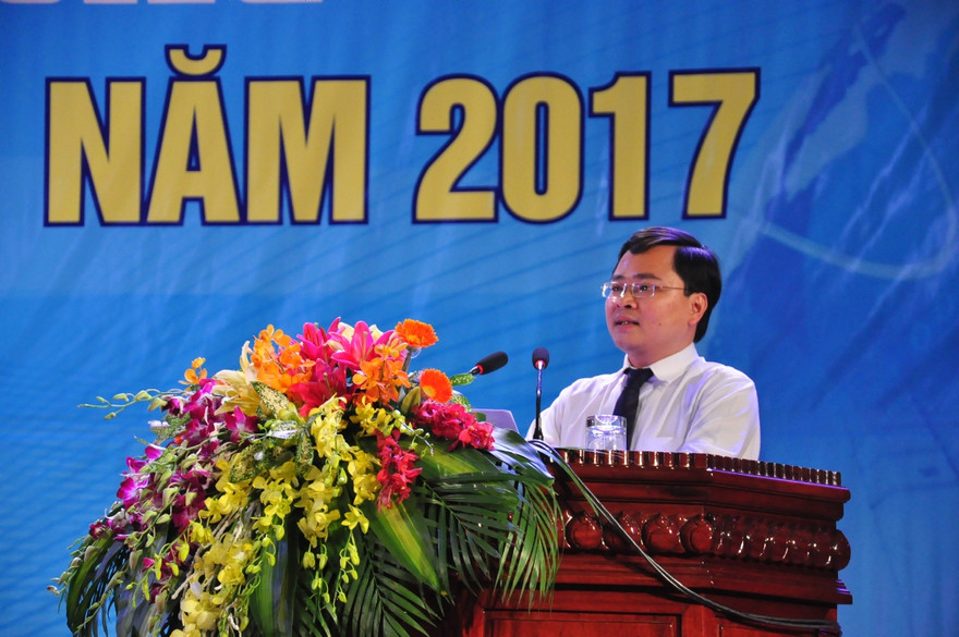 Bí thư T.Ư Đoàn Nguyễn Anh Tuấn phát biểu tại Lễ tổng kết vào trao giải Hội thi