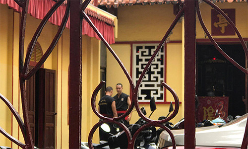 Võ đường của Nam Huỳnh Đạo sáng 15/7. Ảnh: Kỳ Lân. 