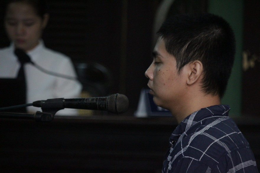 Võ Thành Kha tại phiên tòa phúc thẩm ngày 18/7. Ảnh: Tân Châu