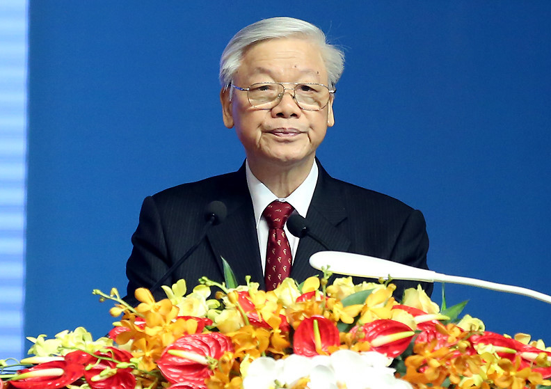 Tổng Bí thư Nguyễn Phú Trọng phát biểu tại Lễ kỷ niệm.