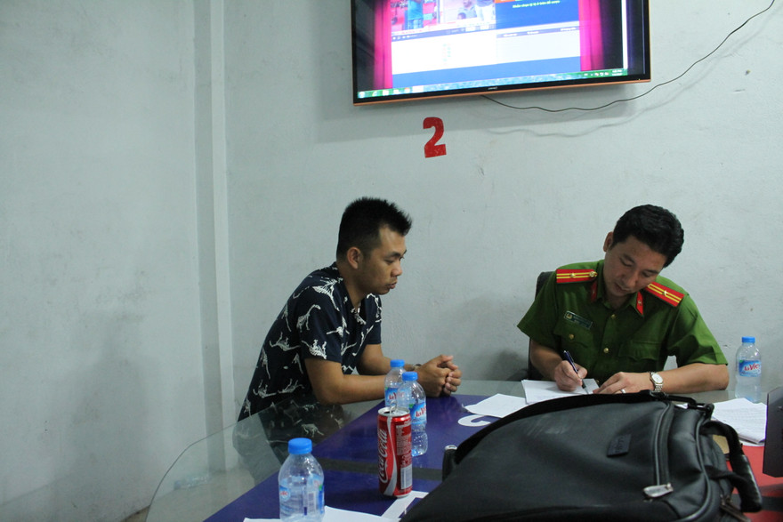 Nghi can Thạnh cầm đầu đường dây cờ bạc. Ảnh CA