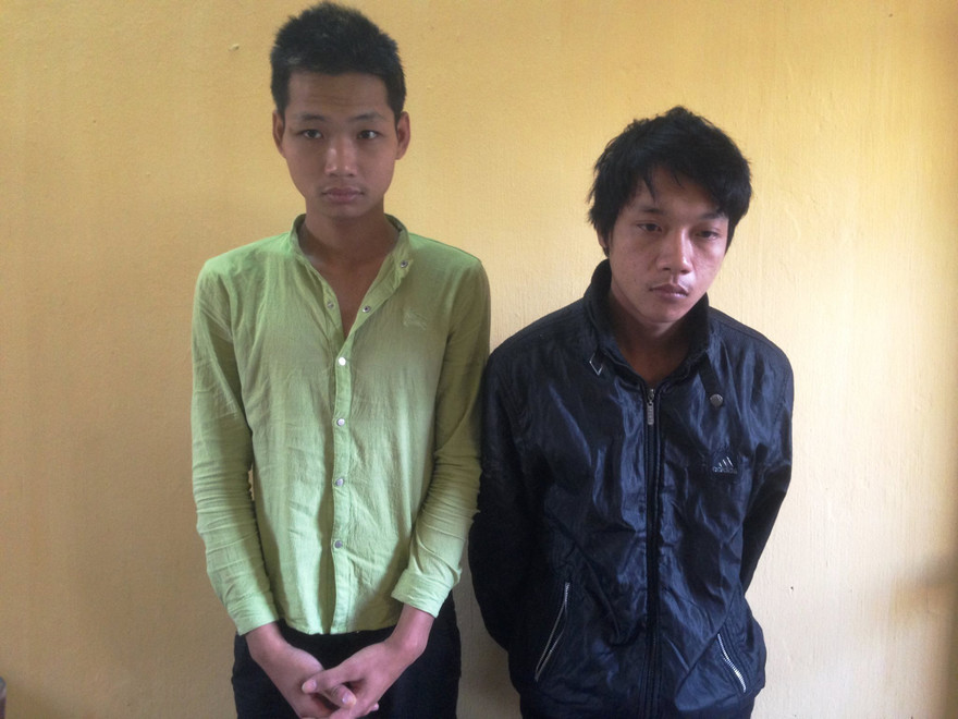 Các đối tượng tại cơ quan công an. Ảnh: TQ