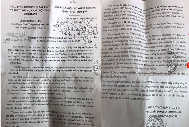 Văn bản đe doạ truy sát của Chủ tịch Vũ Đức Tĩnh.