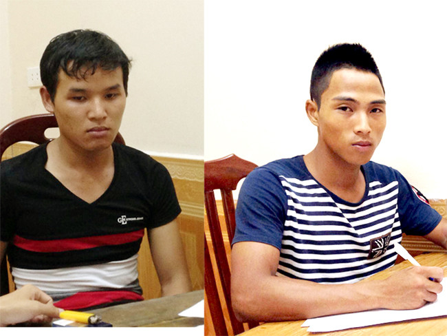 Công (trái) và Thìn. Ảnh do Cơ quan Công an cung cấp