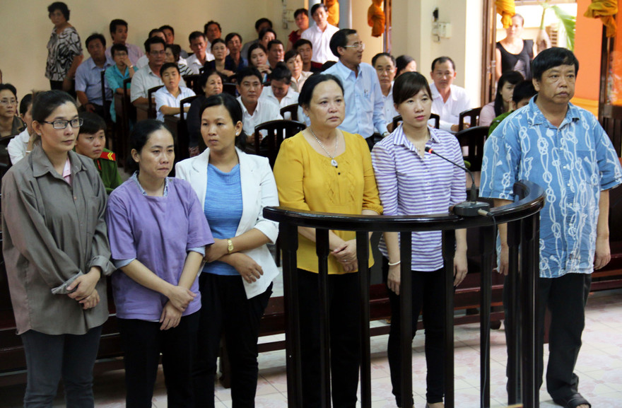 Các bị cáo tại tòa