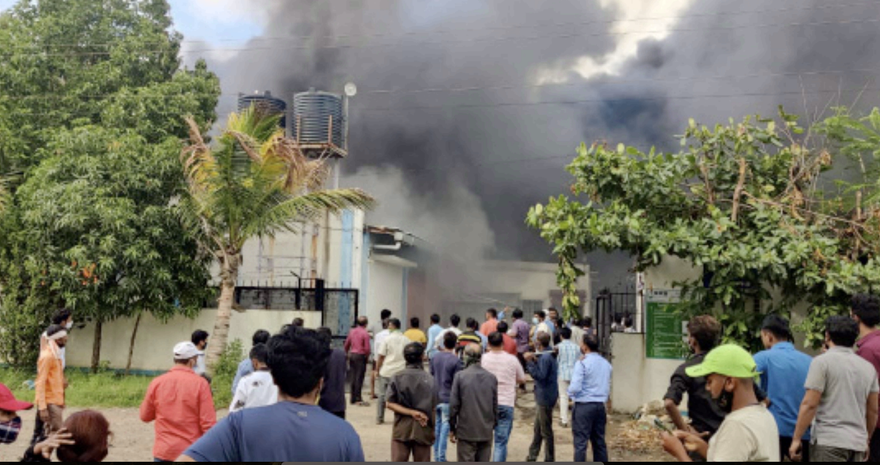 Nhà máy nơi xảy ra hoả hoạn. Ảnh: ANI