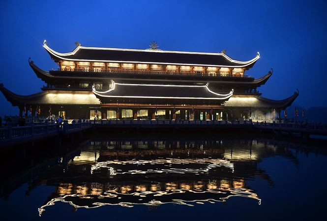 Trung tâm báo chí chùa Tam Chúc. Ảnh: M.Đ